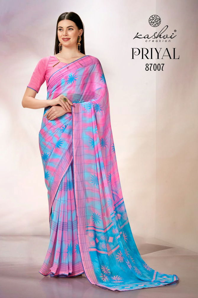 Kashvi Priyal By Lt Fabric Georgette Sarees Catalog